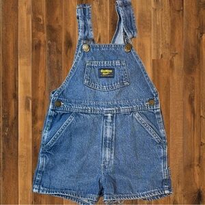Vintage OshKosh B’gosh Denim Short Overalls – Kids Size 6 – Made in USA